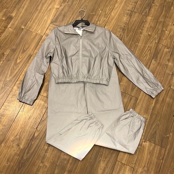 Pants - New Tik Tok Reflective Silver Set NWT